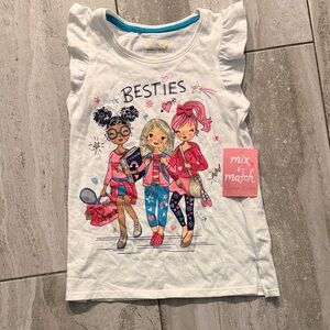 Cynthia Rowley White 'Besties' Graphic Tee